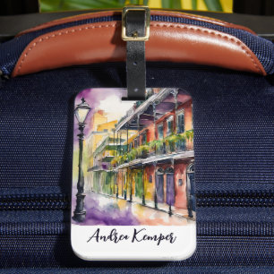 Etiqueta De Bagagem Máscara de Elegan Mardi Gras