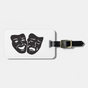Etiqueta De Bagagem Máscaras do teatro do drama da tragédia da comé