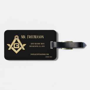 Etiqueta De Bagagem Masonic Ouro Rush
