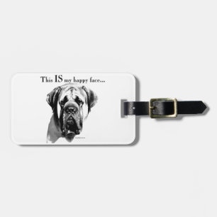Etiqueta De Bagagem Mastiff Happy Face