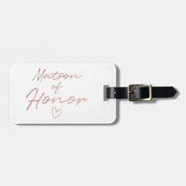 Etiqueta De Bagagem Matéria de Honra - Folha de Rosa Dourado