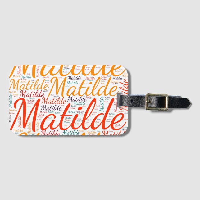 Etiqueta De Bagagem Matilde (Frente Horizontal)