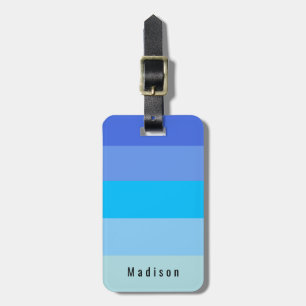 Etiqueta De Bagagem Matizes de Água Azul do Céu Pessoal Editáveis