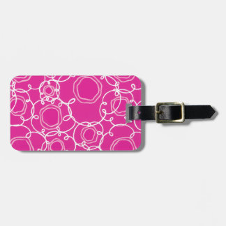 Etiqueta De Bagagem Matriz Floral Abstrata (Rosa Vibrante) Arte Refina