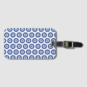 Etiqueta De Bagagem Mau grego azul branco