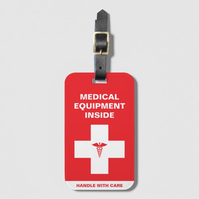 Etiqueta De Bagagem Medical Equipment Handle with care (Frente Vertical)