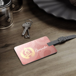 Etiqueta De Bagagem Meditação do treinador de vida Yoga Pose Zen OM