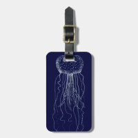 medusa branca e azul