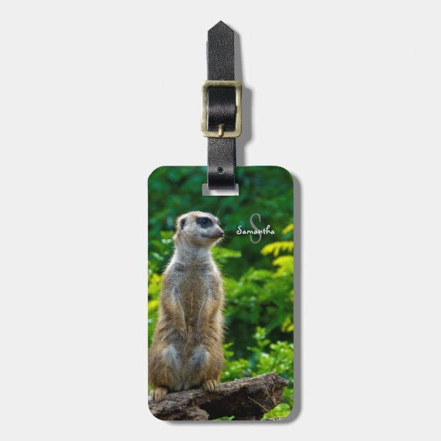 Etiqueta de Bagagem Meerkat (Frente Vertical)