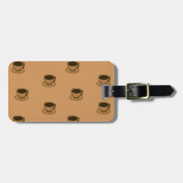 Etiqueta De Bagagem Meio século Moderno Café Marrom