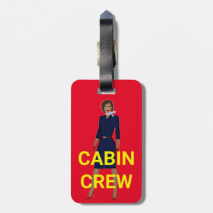 ETIQUETA DE BAGAGEM MELANINA DO STEWARDESS DO GRUPO DA CABINE DOS
