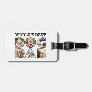 Etiqueta De Bagagem Melhor Colagem de Fotos entre Pais de Cães do Mun