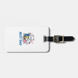 Etiqueta De Bagagem Melhor Design de Vetor Fofo de Gato de Golfe do Pa