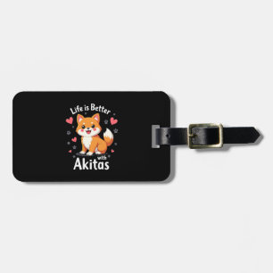 Etiqueta De Bagagem Melhor vida com Akita Tank Top
