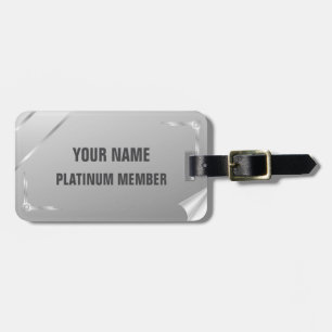 Etiqueta De Bagagem Membro Platinum Personalizável