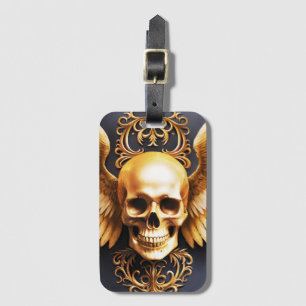Etiqueta De Bagagem Memento Mori - Ouro Gótico Sigil