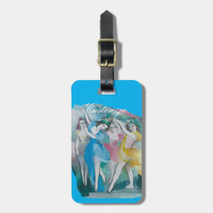 Etiqueta De Bagagem Menina Ballerina Dancers Thunder_Cove