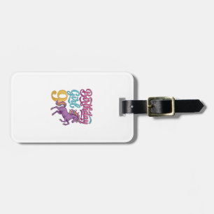 Etiqueta De Bagagem Menina de Aniversário Unicórnio 9 Design de Gravur