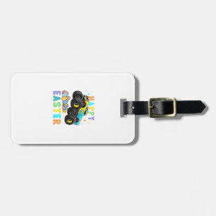 Etiqueta De Bagagem Meninos Feliz Páscoa Caminhão Monstro Ovos da Pásc