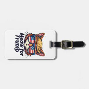 Etiqueta De Bagagem Meow for Trump Torne os Gatos Seguros Novamente El