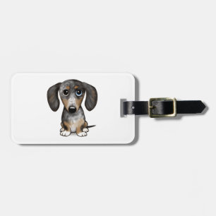 Etiqueta De Bagagem Merle Dapple Dachshund Cute Wiener