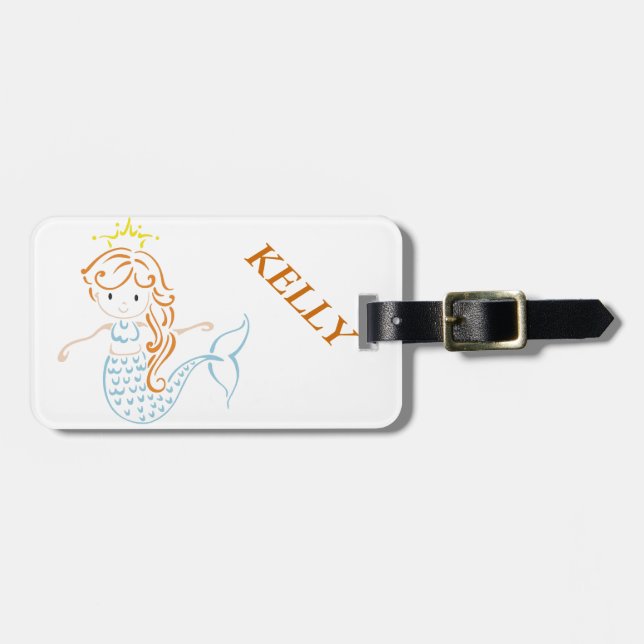 Etiqueta De Bagagem Mermaid Fairy (Frente Horizontal)