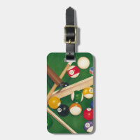 Mesa de bilhar Lifelike com bolas e giz