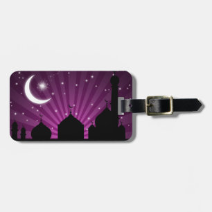 Etiqueta De Bagagem Mesquita Silhoule Purple Night - Bagagem