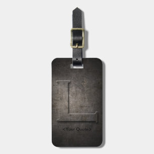 Etiqueta De Bagagem Metal preto de bronze L Tag da bagagem do viagem
