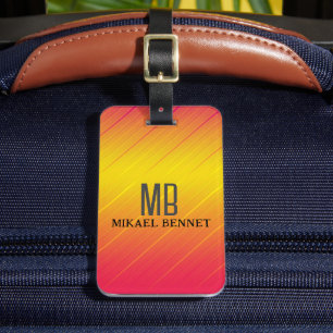 Etiqueta de Bagagem Metálica Dourada PRO escovada