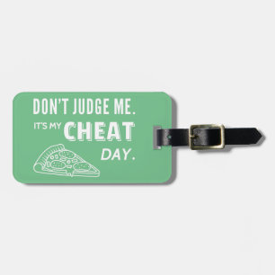 Etiqueta De Bagagem Meu dia da fraude come o humor da dieta da pizza