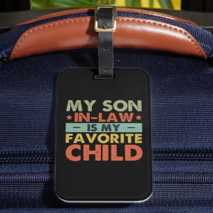 Etiqueta De Bagagem Meu Genro é Meu Filho Favorito Família Divertida