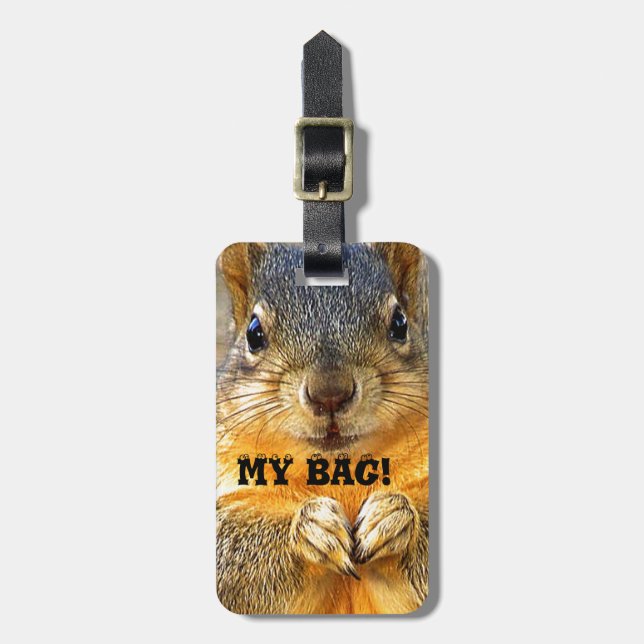Etiqueta De Bagagem MEU SACO, Squirrel Love (Frente Vertical)