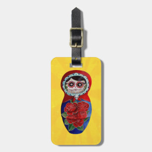 Etiqueta De Bagagem Mexicano Catrina Matryoshka