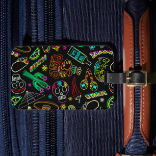 Etiqueta De Bagagem México Fiesta Pattern