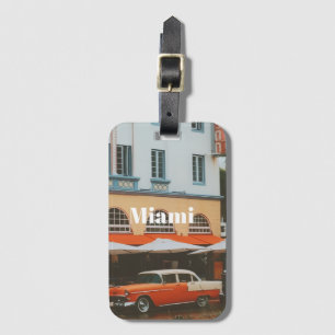 Etiqueta De Bagagem Miami Ocean Drive  Lembrança de Viagem