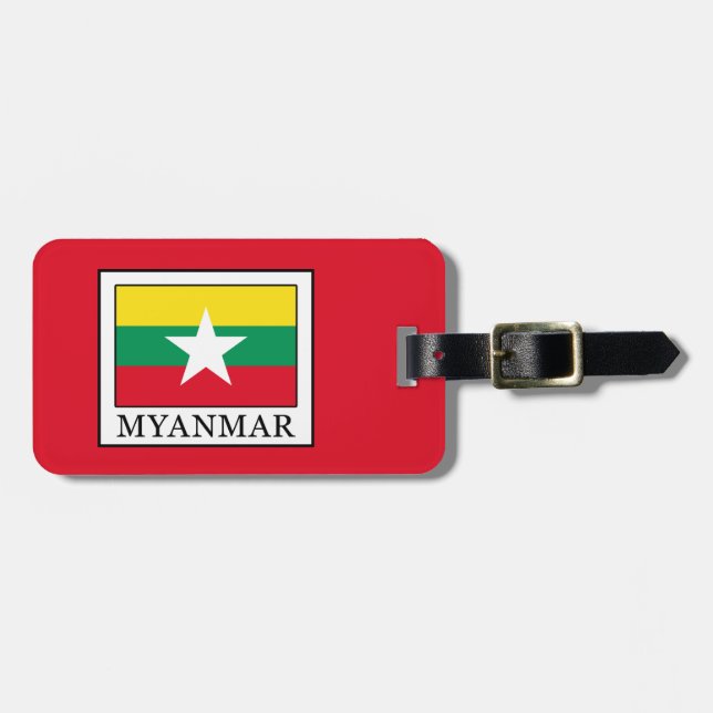 Etiqueta De Bagagem Mianmar (Frente Horizontal)