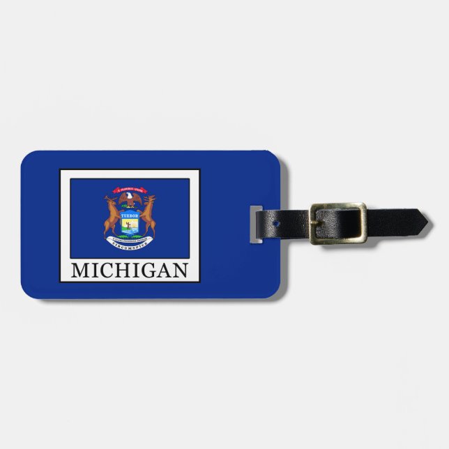 Etiqueta De Bagagem Michigan (Frente Horizontal)