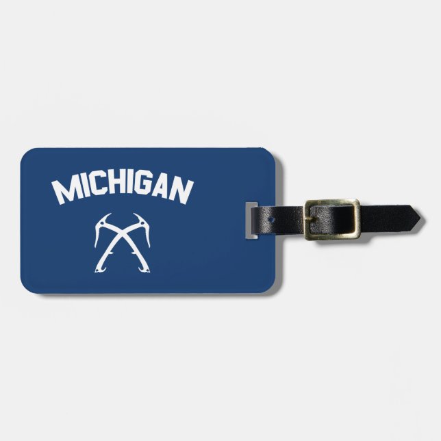 Etiqueta De Bagagem Michigan Ice Climbing (Frente Horizontal)