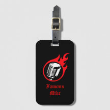 Microfone flamejante personalizado