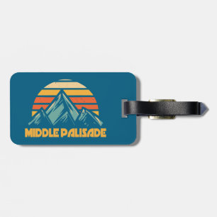 Etiqueta De Bagagem Middle Palisade Califórnia Turquesa Retro