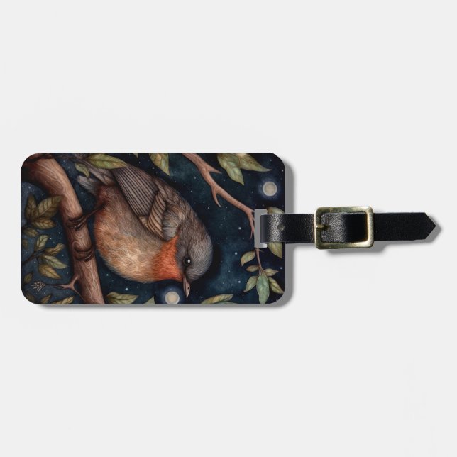 Etiqueta de Bagagem Midnight Robin (Frente Horizontal)