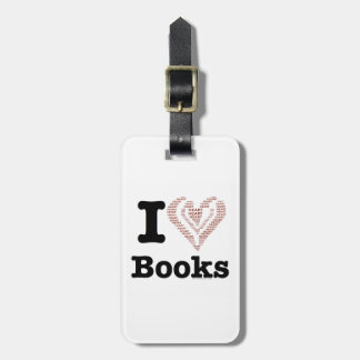 Etiqueta De Bagagem Mim livros do coração - livros do amor de I!