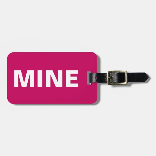 Etiqueta De Bagagem Mina Rosa (Frente Horizontal)