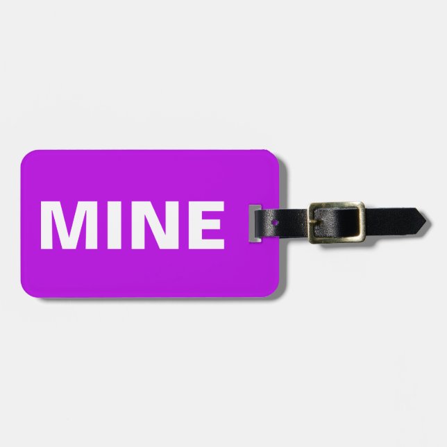 Etiqueta De Bagagem Mina Roxa Engraçada (Frente Horizontal)