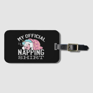 Etiqueta De Bagagem Minha camisa de dormir - Preguiçoso Unicórnio dorm