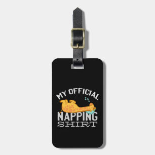 Etiqueta De Bagagem Minha camisa oficial de dormir - Girafa preguiçosa