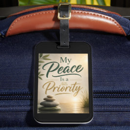 Etiqueta De Bagagem Minha Paz é uma Prioridade
