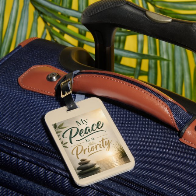 Etiqueta De Bagagem Minha Paz é uma Prioridade (Frente Insitu 1)