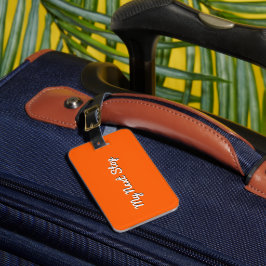 Etiqueta De Bagagem Minha Próxima Parada - Design de Laranja Personali